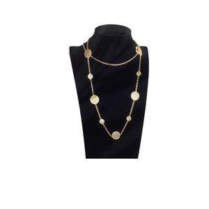 Gold-Tone Textured-Rings Necklace